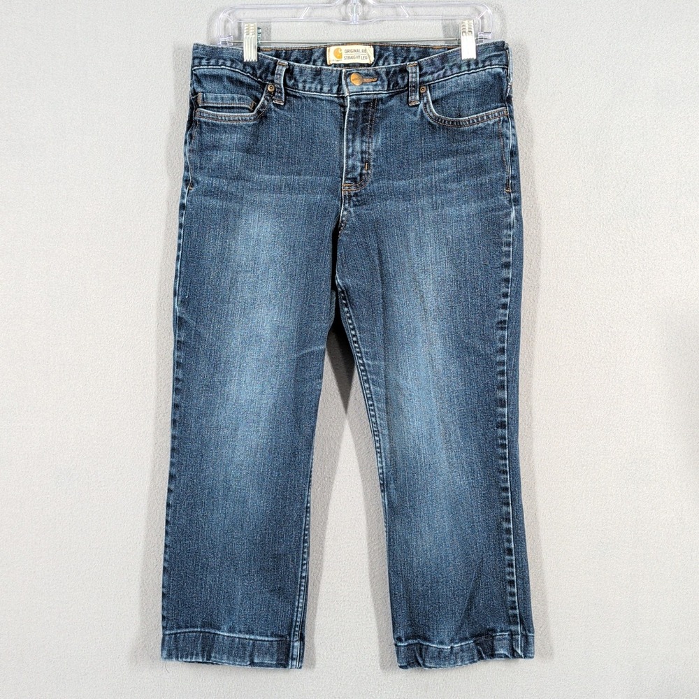 Carhartt Jeans‎ Women's 12 Short Blue Original Fit Straight Leg Casual Workwear